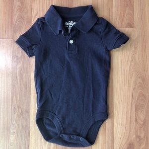 ⭐️ 3/ $10 Oshkosh Bigosh Collard Navy Onesie